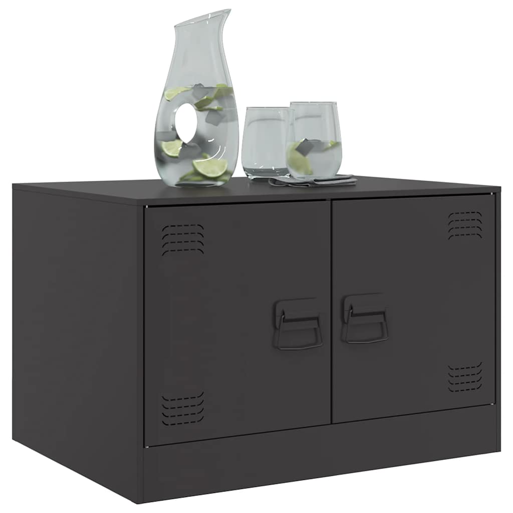 sofabord 67x50x44 cm stål sort