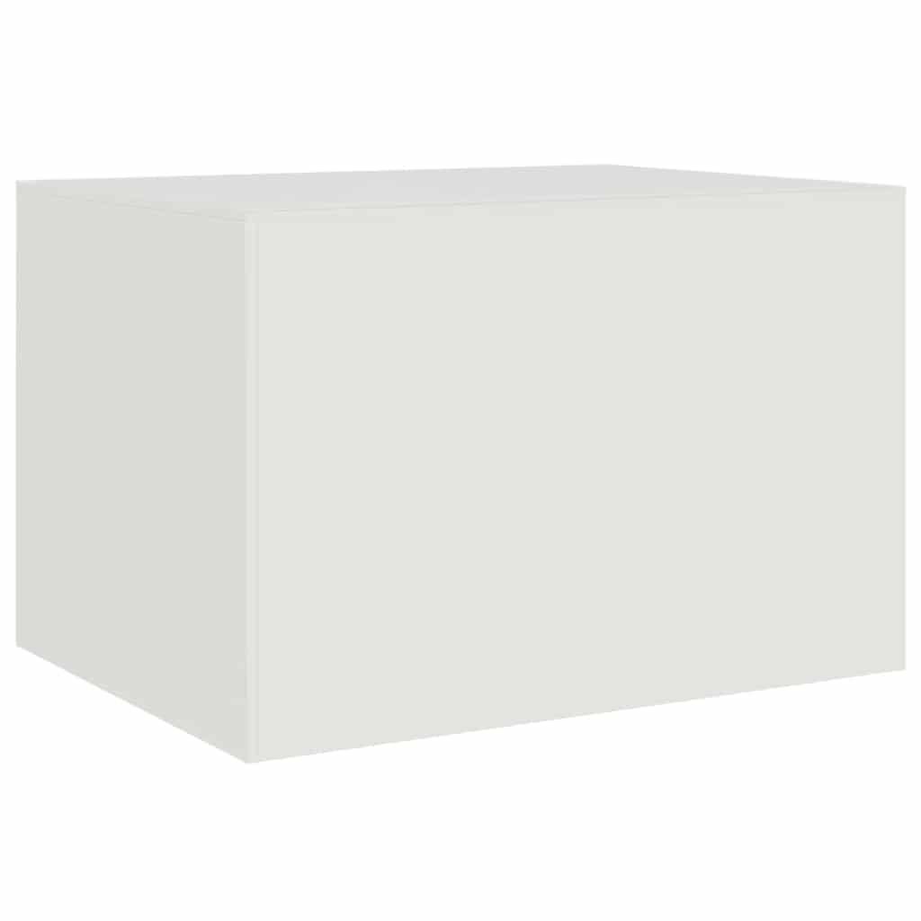 sofabord 67x50x44 cm stål hvid