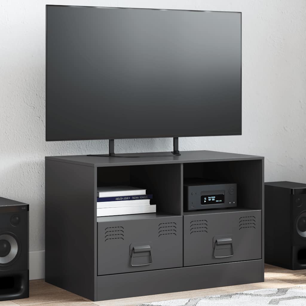tv-bord 67x39x44 cm stål sort