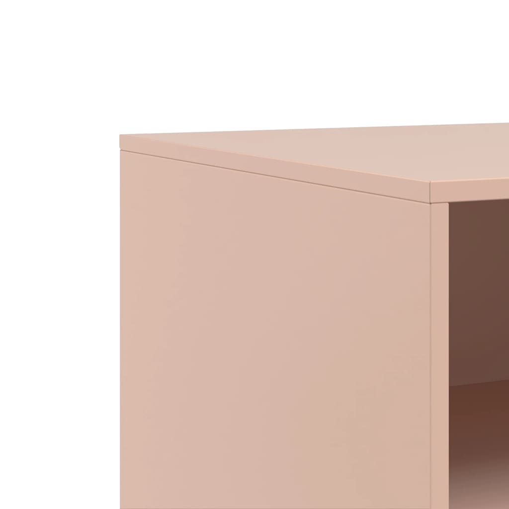 tv-bord 67x39x44 cm stål lyserød