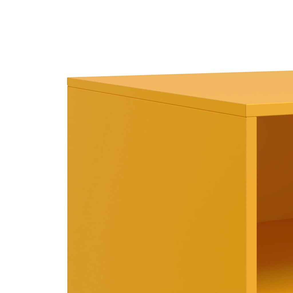 tv-bord 67x39x44 cm stål sennepsgul