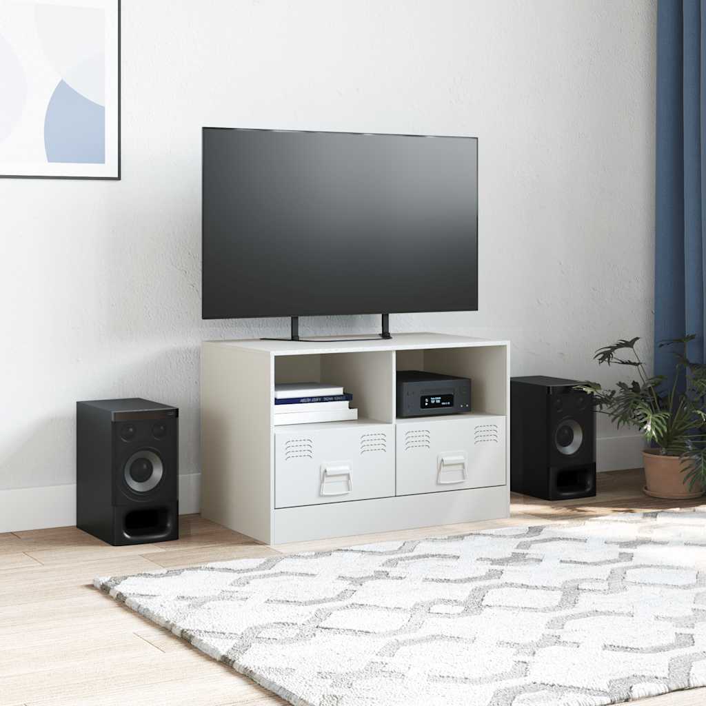 tv-bord 67x39x44 cm stål hvid