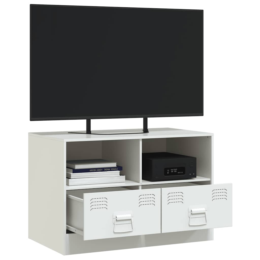 tv-bord 67x39x44 cm stål hvid