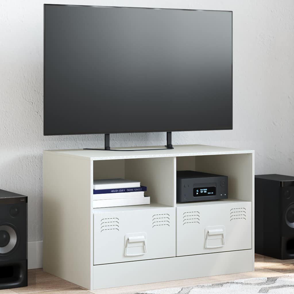 tv-bord 67x39x44 cm stål hvid
