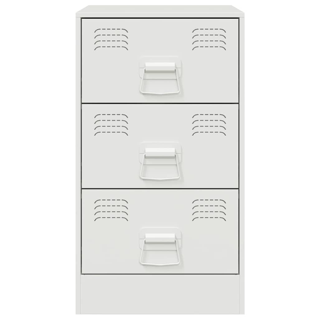 sengeborde 2 stk. 34,5x39x62 cm stål hvid