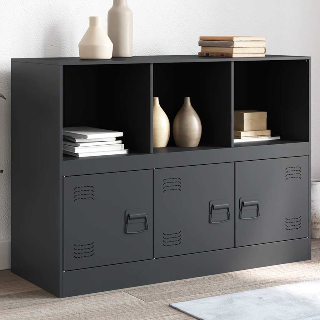 skænk 99x39x73 cm stål antracitgrå