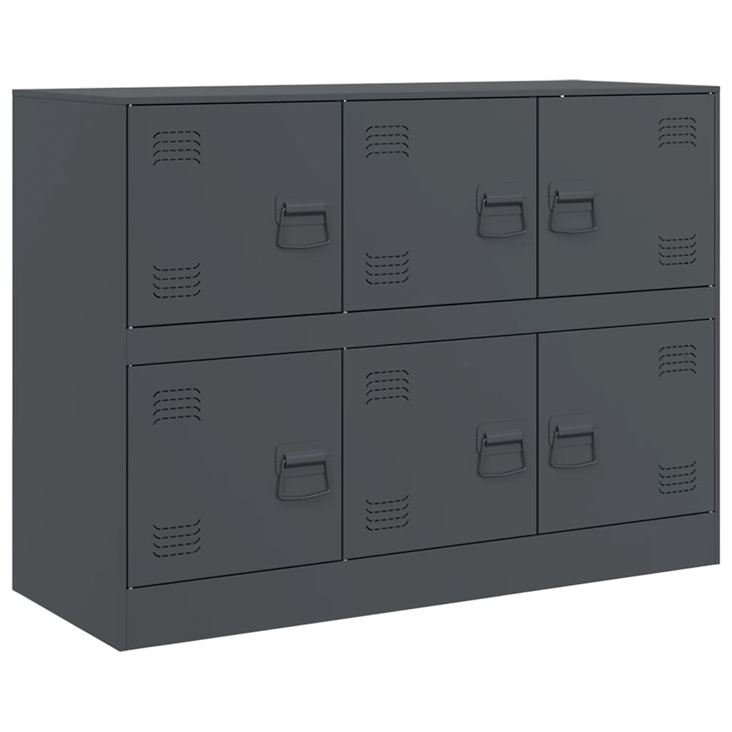 skænk 99x39x73 cm stål antracitgrå