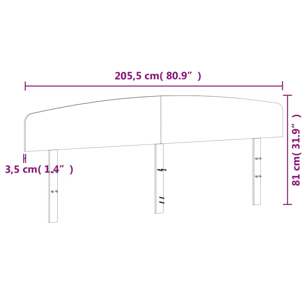 sengegavl 200 cm massivt fyrretræ hvid