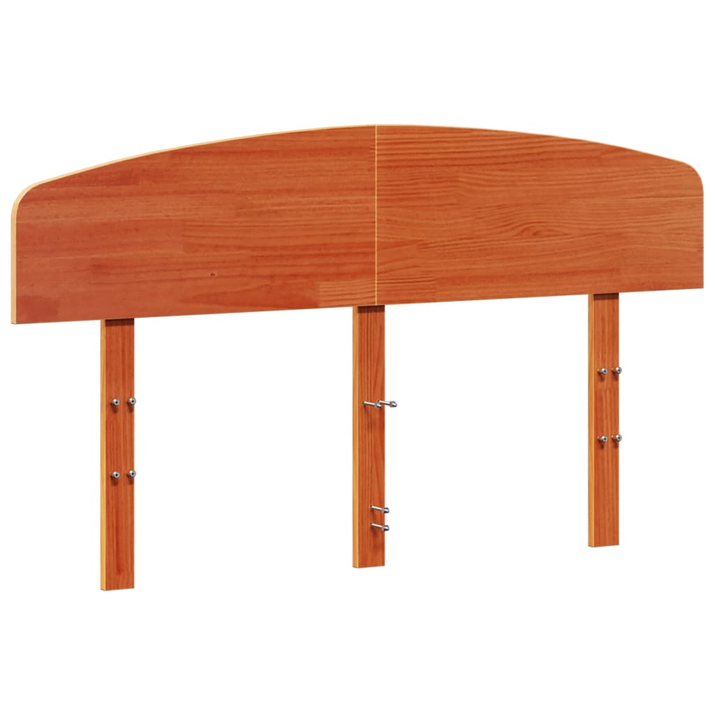 sengegavl 150 cm massivt fyrretræ gyldenbrun