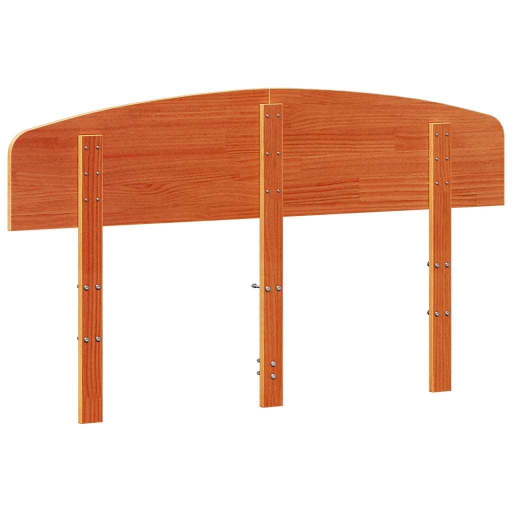 sengegavl 150 cm massivt fyrretræ gyldenbrun