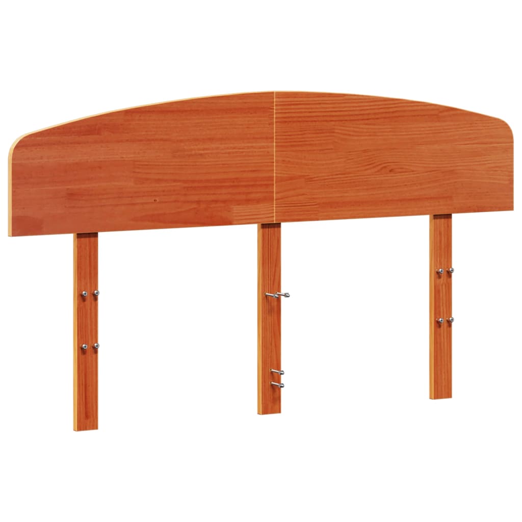 sengegavl 140 cm massivt fyrretræ gyldenbrun