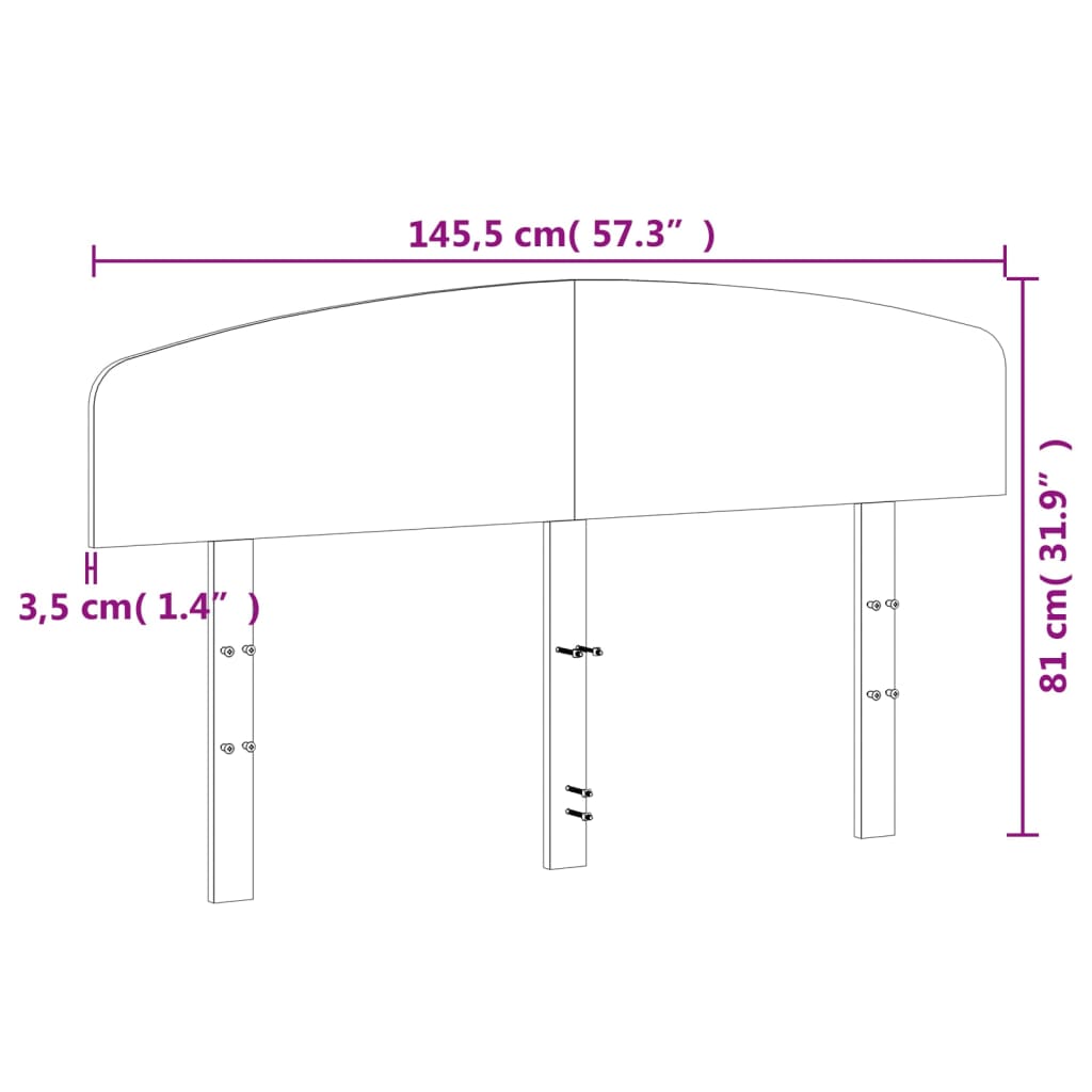 sengegavl 140 cm massivt fyrretræ gyldenbrun