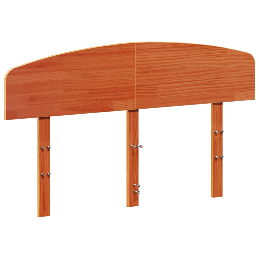 sengegavl 120 cm massivt fyrretræ gyldenbrun