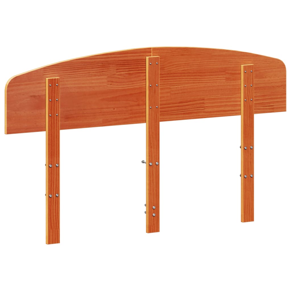 sengegavl 120 cm massivt fyrretræ gyldenbrun