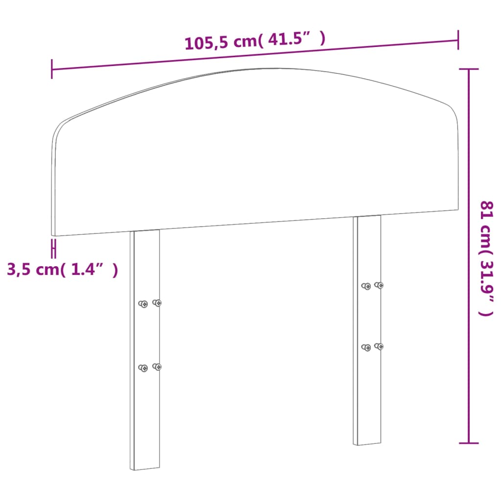 sengegavl 100 cm massivt fyrretræ gyldenbrun