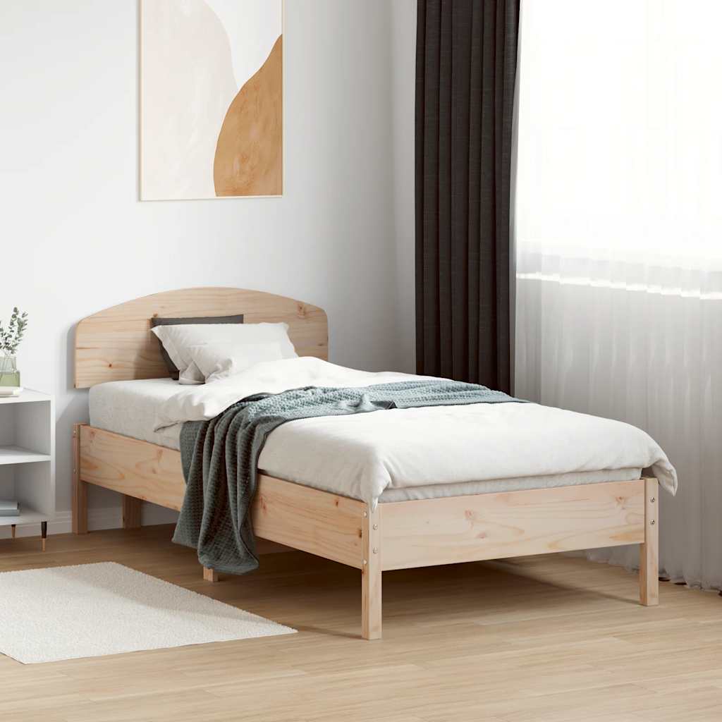 sengegavl 75 cm massivt fyrretræ