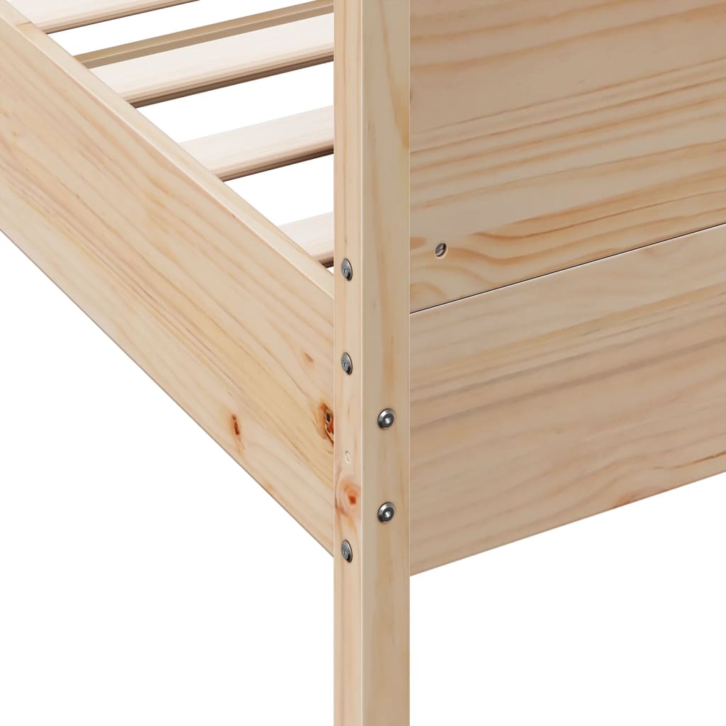 sengeramme uden madras 90x190 cm massivt fyrretræ