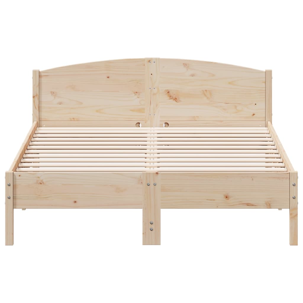 sengeramme uden madras 140x200 cm massivt fyrretræ