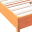 sengeramme uden madras 140x200 cm massivt fyr gyldenbrun