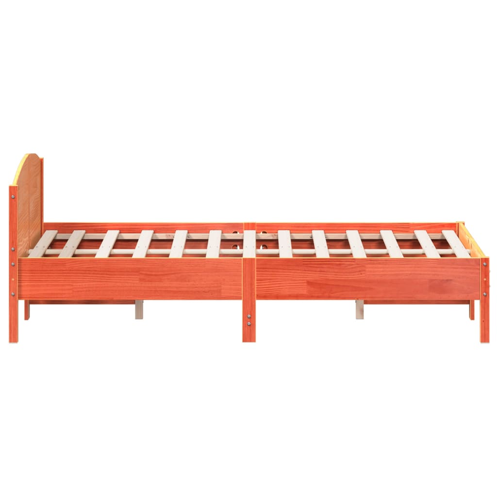 sengeramme uden madras 120x200 cm massivt fyrretræ gyldenbrun