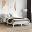sengeramme uden madras 135x190 cm massivt fyrretræ hvid