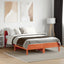sengeramme uden madras 135x190 cm massivt fyrretræ brun