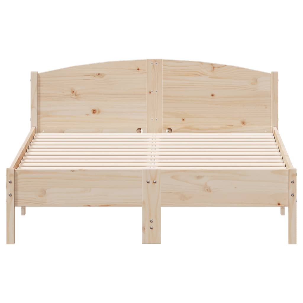 sengeramme uden madras 120x190 cm massivt fyrretræ