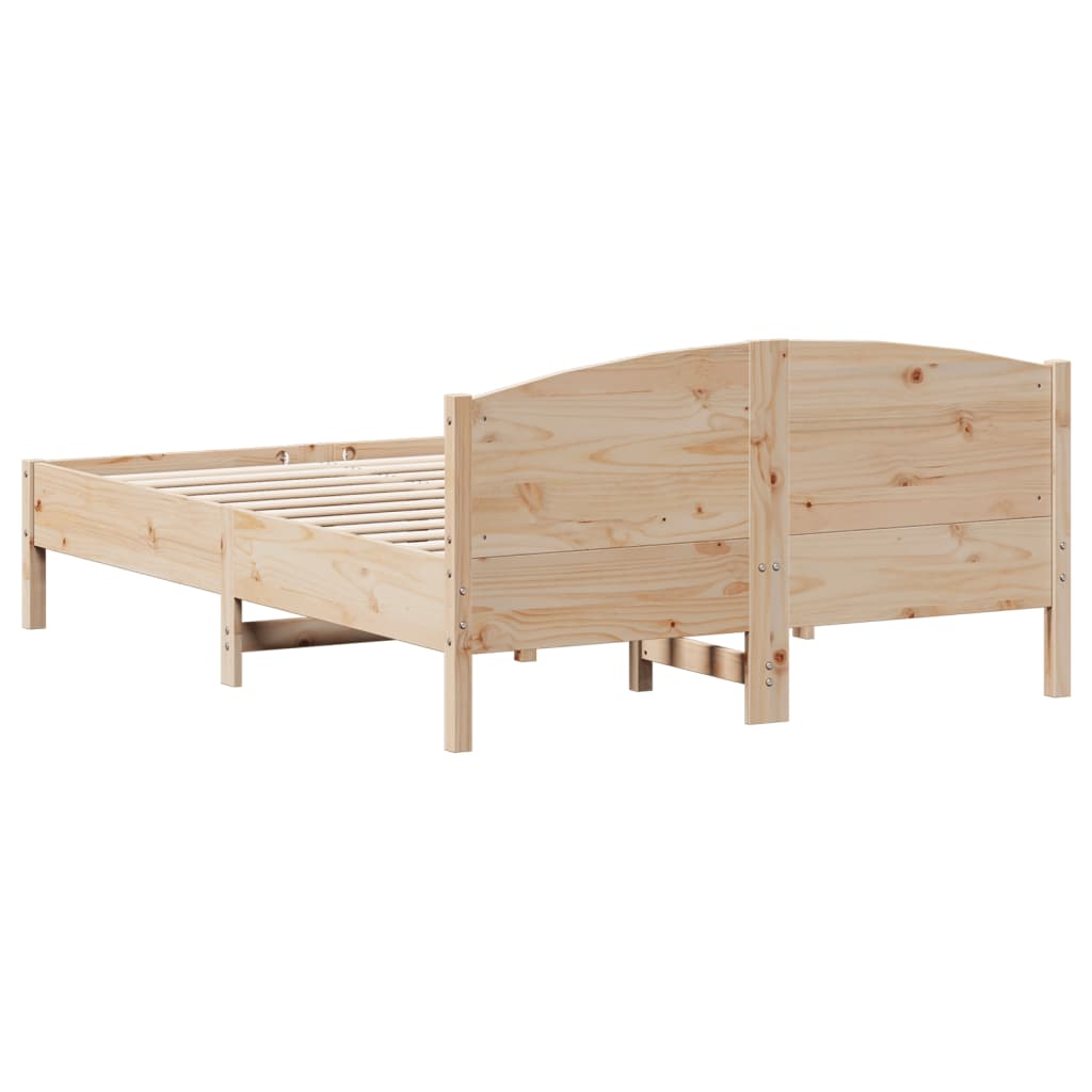sengeramme uden madras 120x190 cm massivt fyrretræ