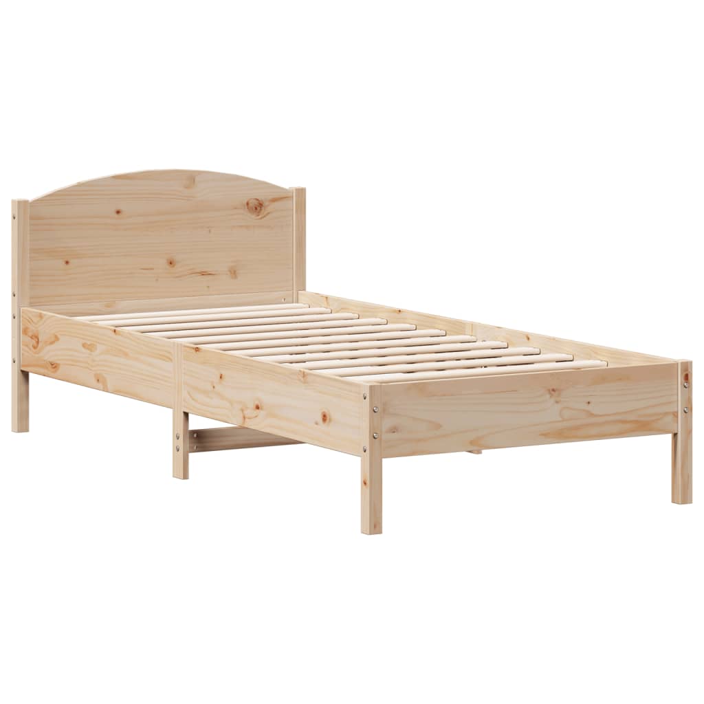 sengeramme uden madras 100x200 cm massivt fyrretræ