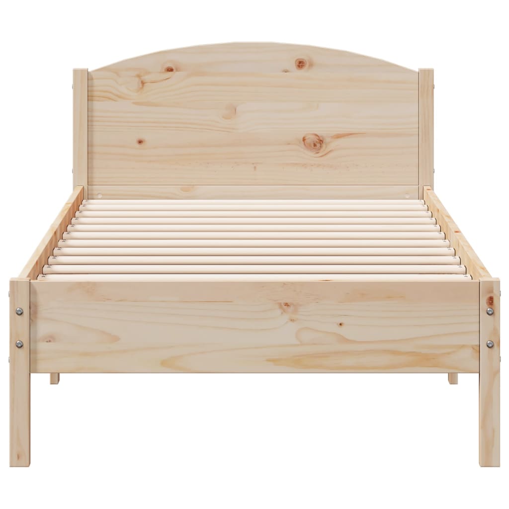 sengeramme uden madras 100x200 cm massivt fyrretræ