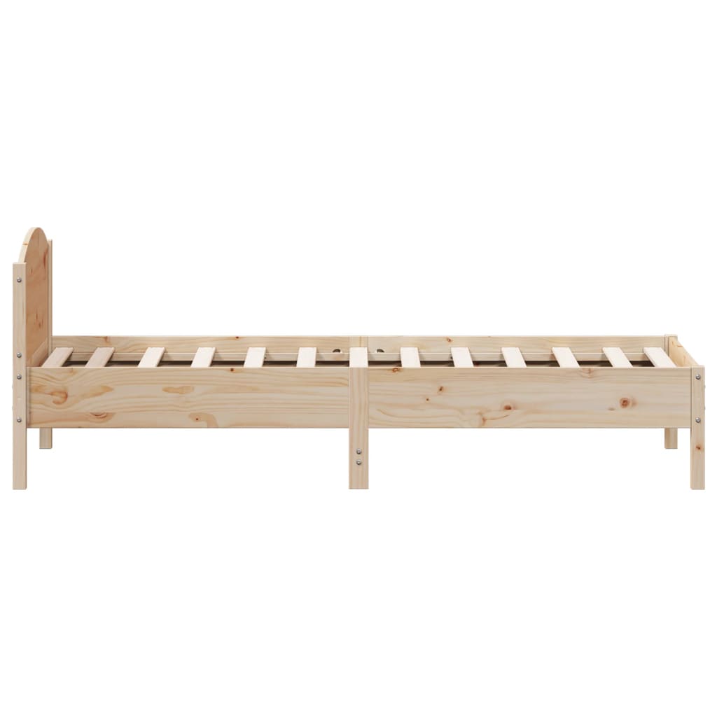 sengeramme uden madras 100x200 cm massivt fyrretræ