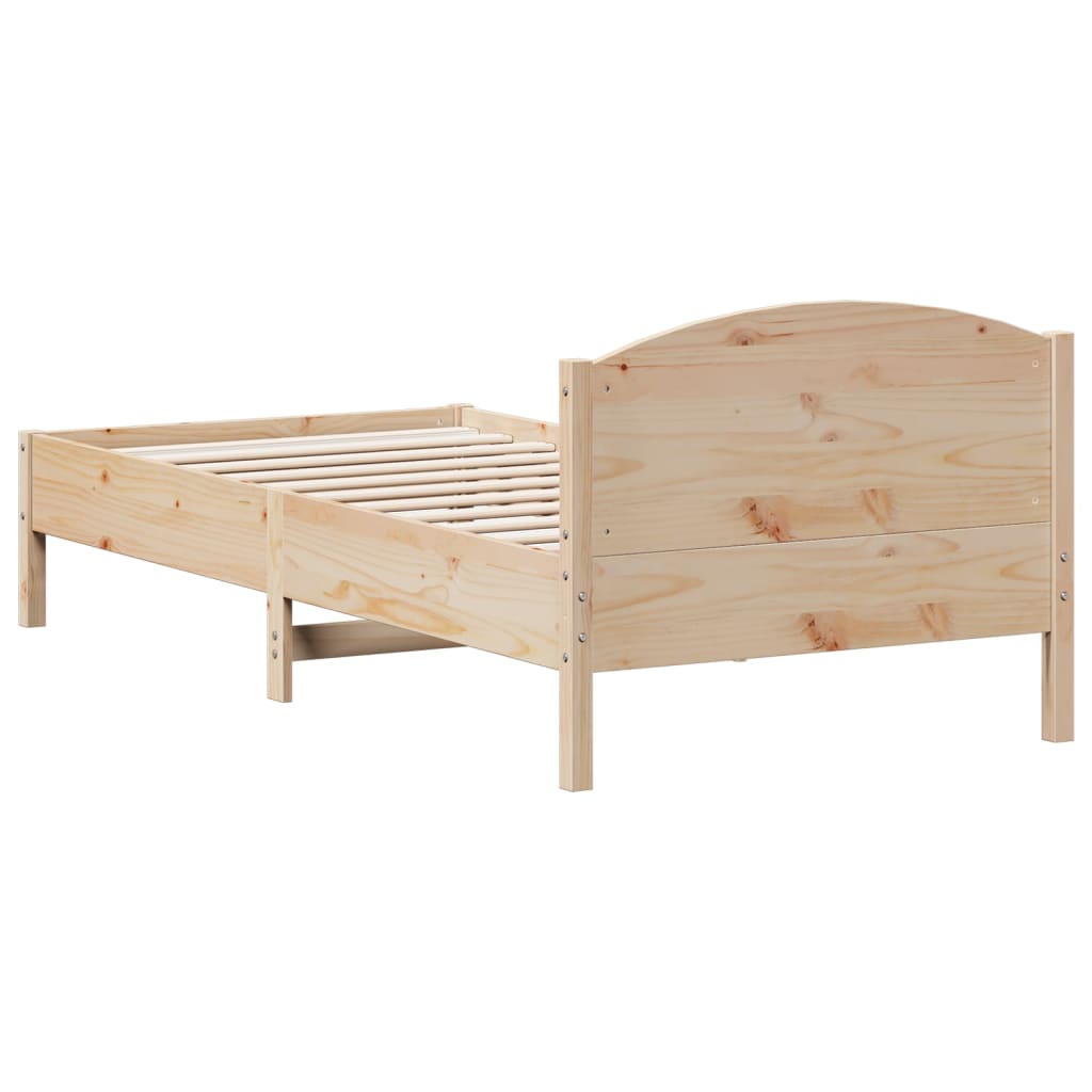 sengeramme uden madras 100x200 cm massivt fyrretræ