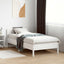 sengeramme uden madras 75x190 cm massivt fyrretræ hvid