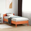 sengeramme uden madras 75x190 cm massivt fyrretræ gyldenbrun