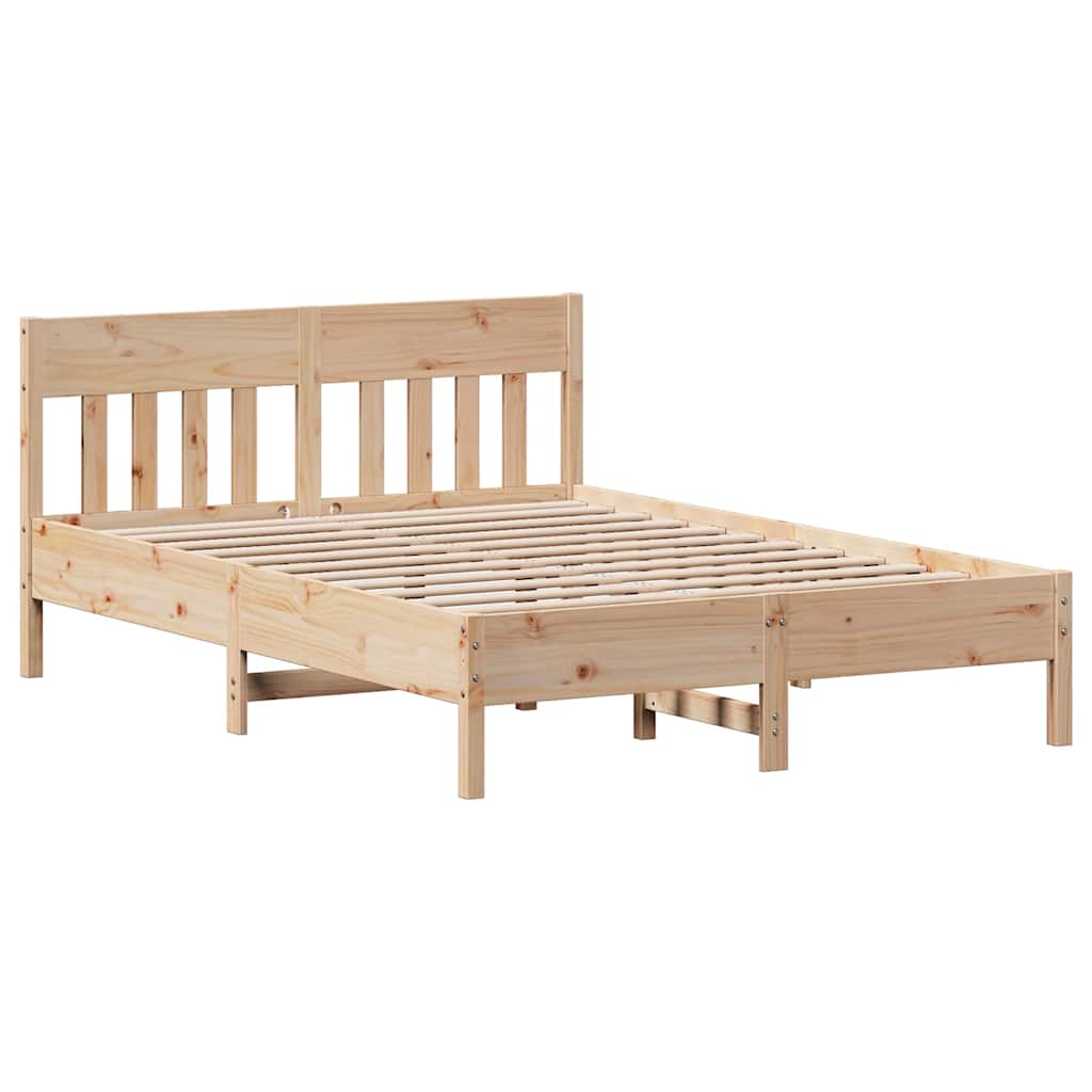 sengeramme uden madras 150x200 cm massivt fyrretræ
