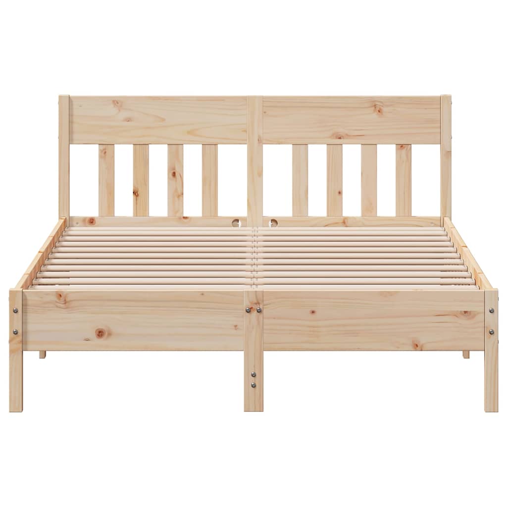 sengeramme uden madras 150x200 cm massivt fyrretræ