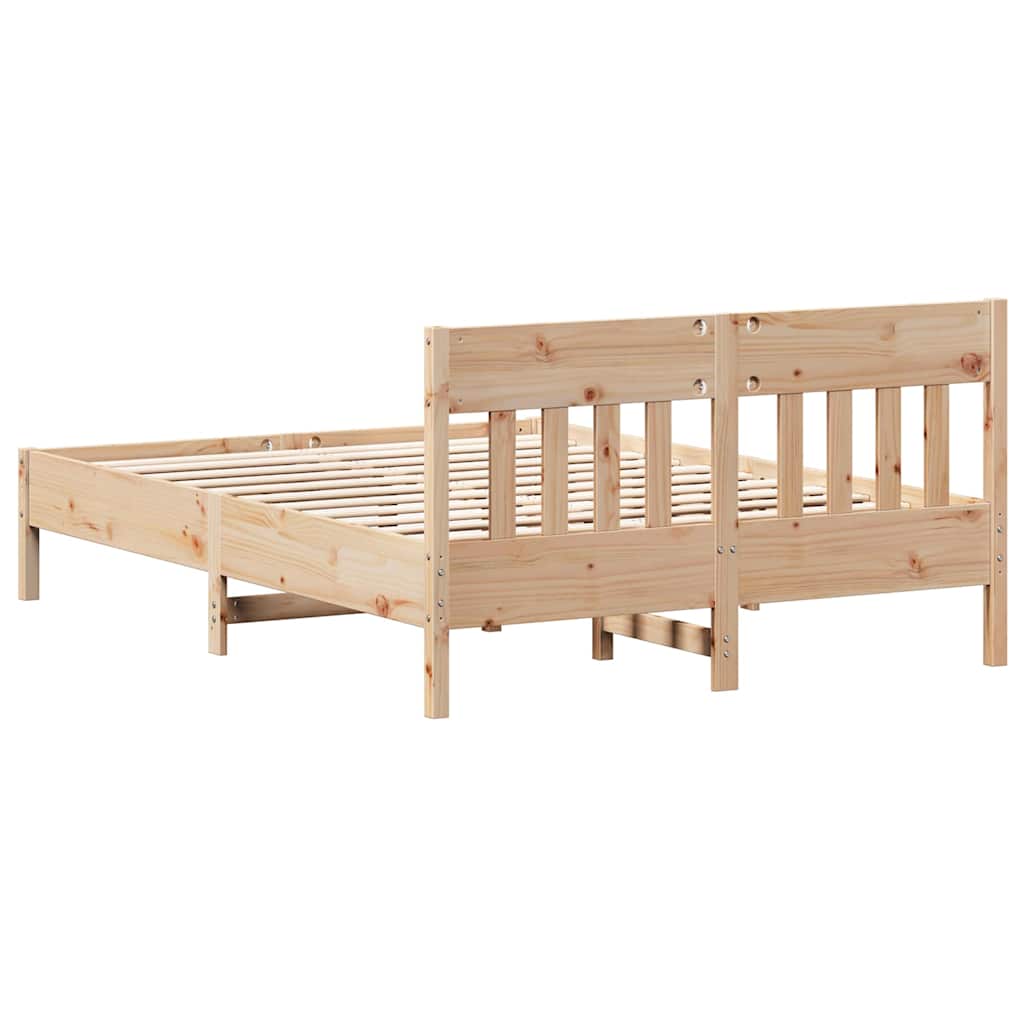sengeramme uden madras 150x200 cm massivt fyrretræ