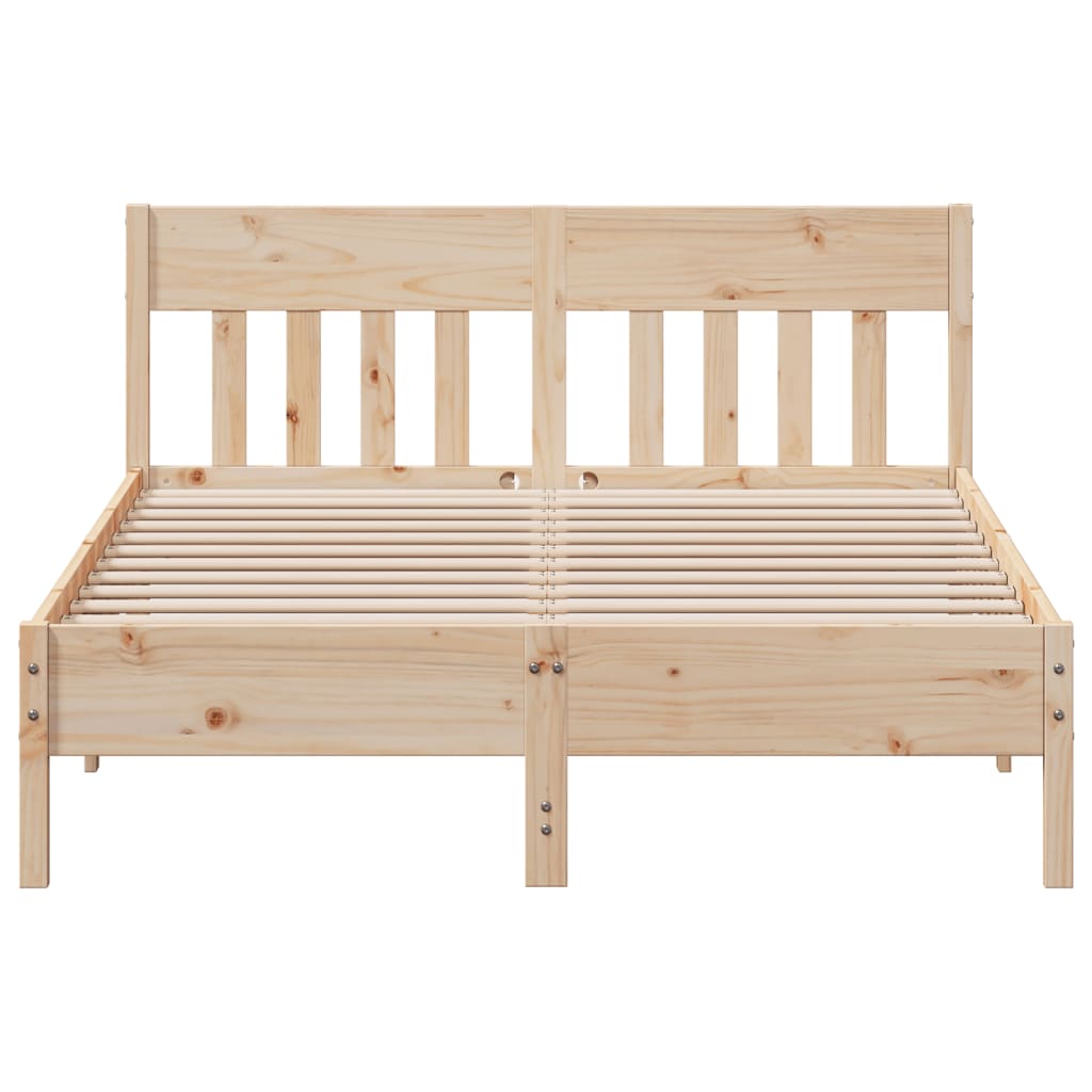 sengeramme uden madras 140x190 cm massivt fyrretræ