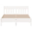 sengeramme uden madras 140x190 cm massivt fyrretræ hvid