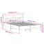 sengeramme uden madras 140x190 cm massivt fyrretræ hvid