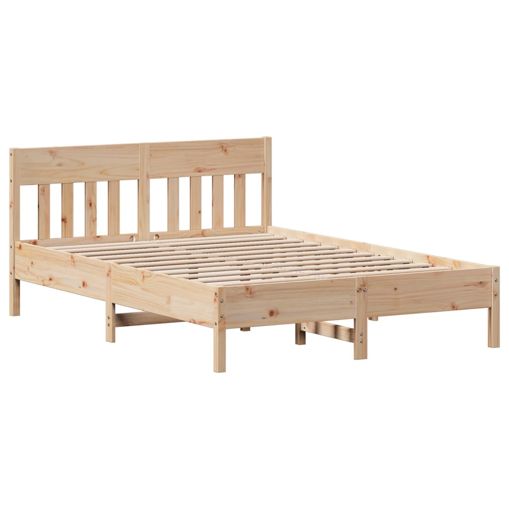 sengeramme uden madras 120x190 cm massivt fyrretræ