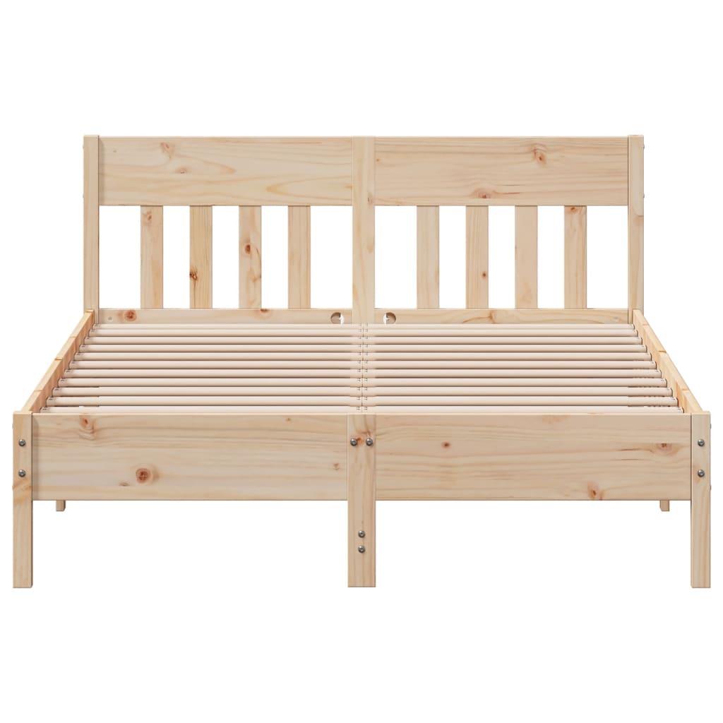 sengeramme uden madras 120x190 cm massivt fyrretræ