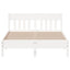 sengeramme uden madras 120x190 cm massivt fyrretræ hvid