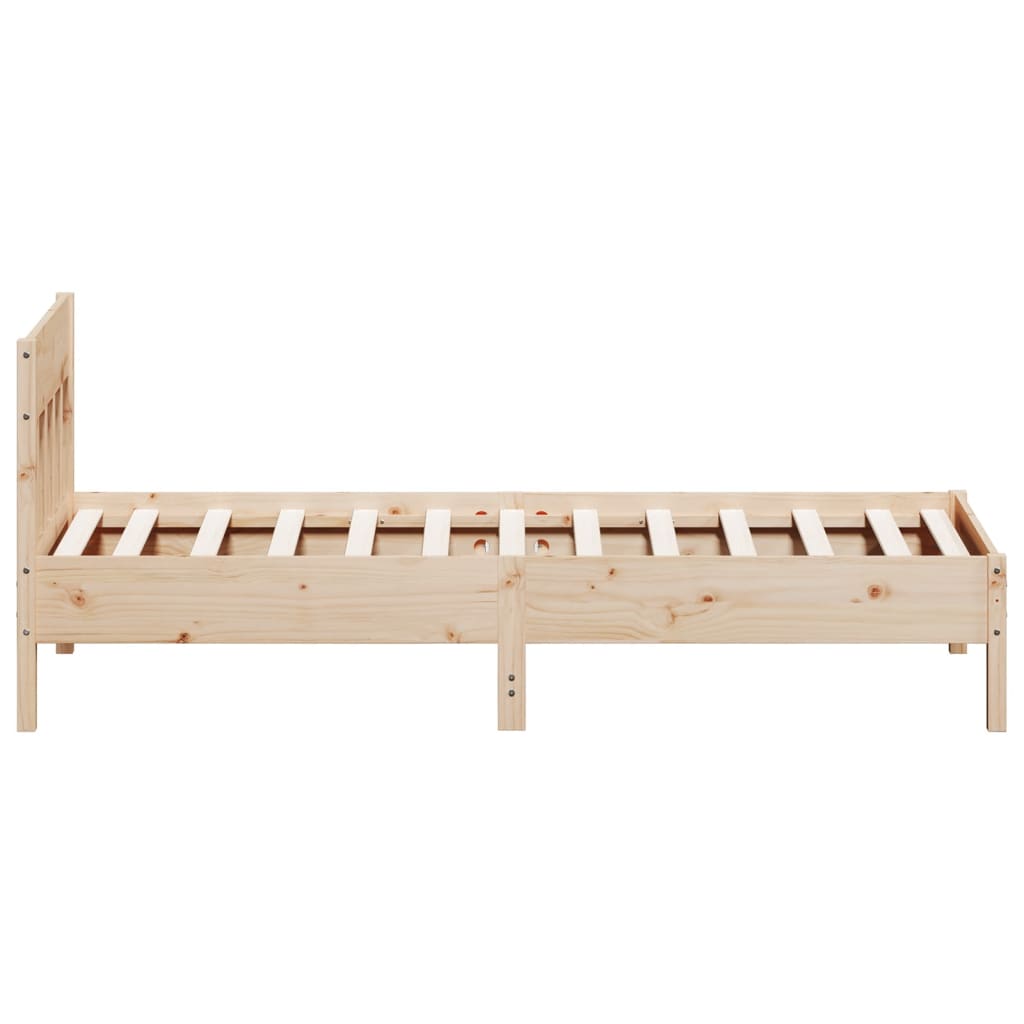 sengeramme uden madras 90x190 cm massivt fyrretræ