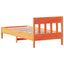 sengeramme uden madras 75x190 cm massivt fyrretræ gyldenbrun