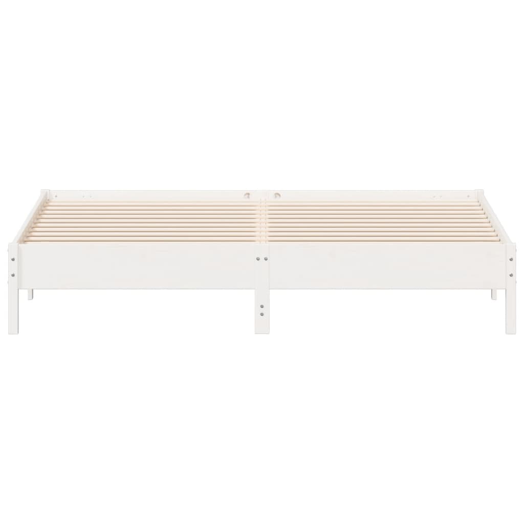 sengeramme uden madras 180x200 cm massivt fyrretræ hvid