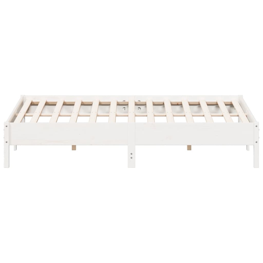 sengeramme uden madras 180x200 cm massivt fyrretræ hvid