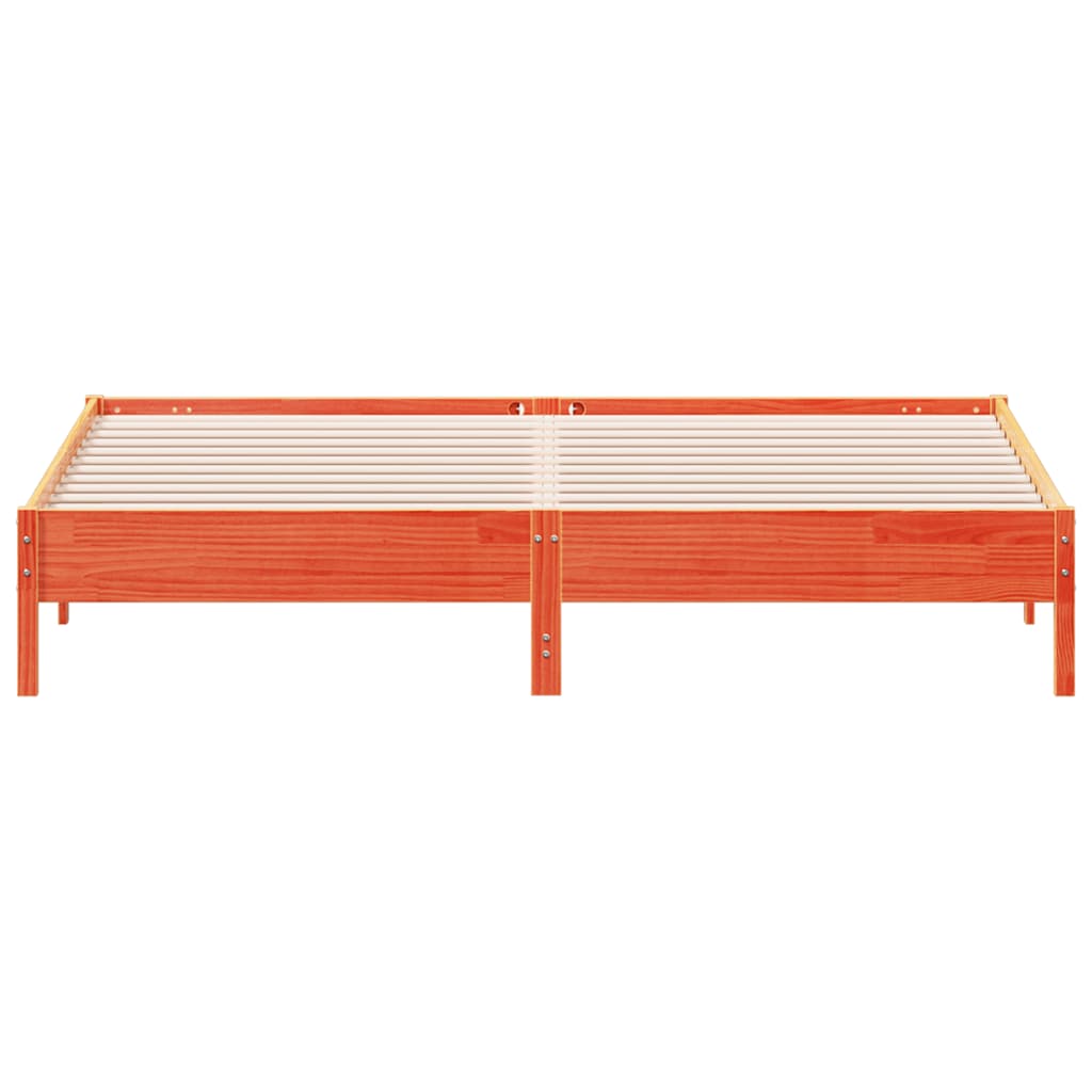 sengeramme uden madras 180x200 cm massivt fyrretræ gyldenbrun