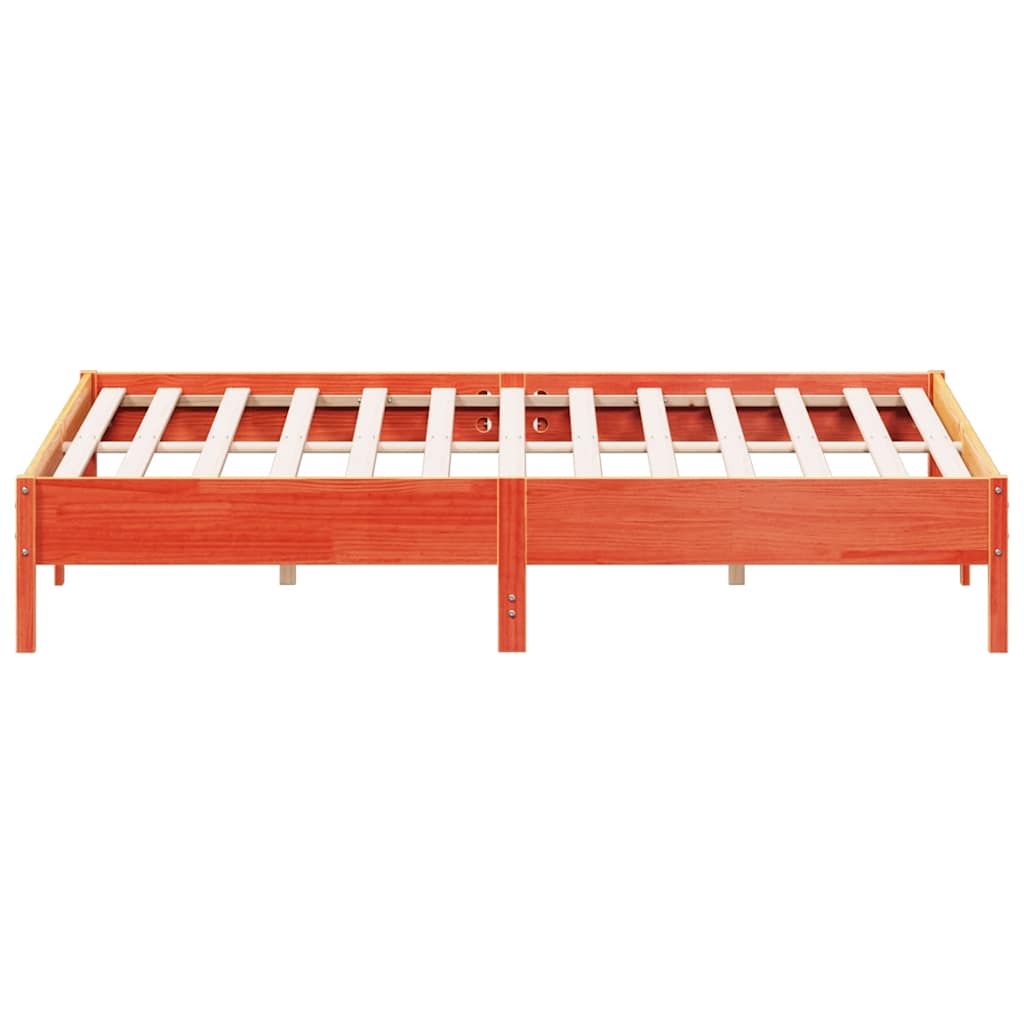 sengeramme uden madras 180x200 cm massivt fyrretræ gyldenbrun