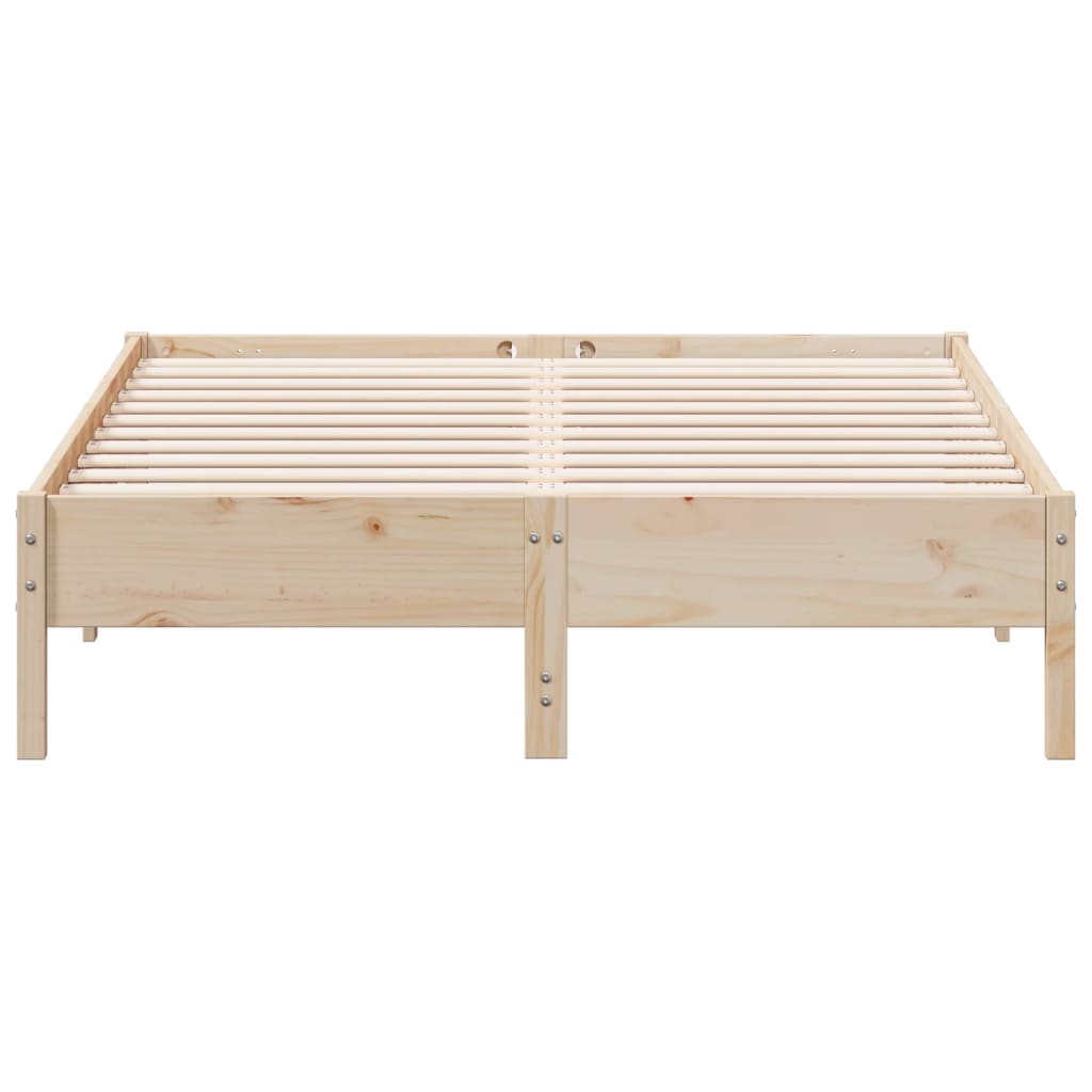 sengeramme uden madras 150x200 cm massivt fyrretræ